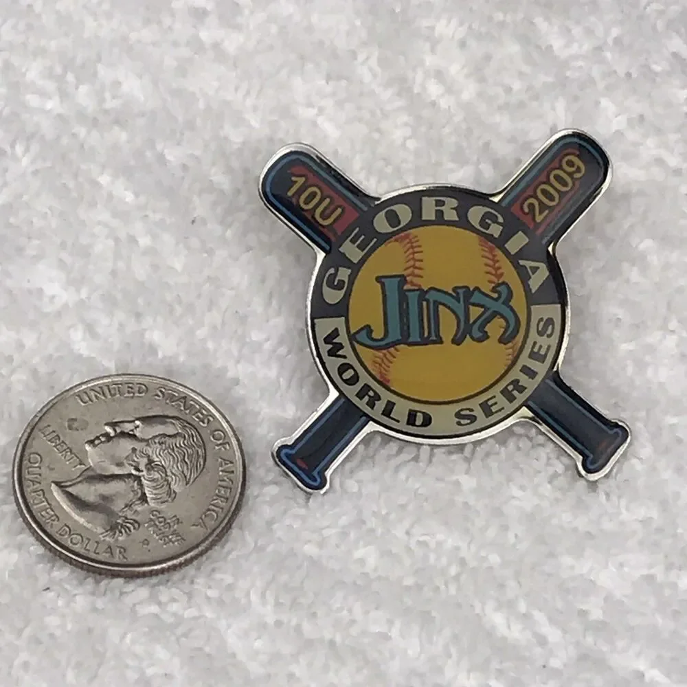 Jinx Georgia 10U World Series 2009 Vintage Pin Gold Tone Enamel Softball